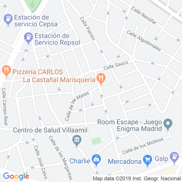 Código Postal calle Enrique Aguilar en Madrid