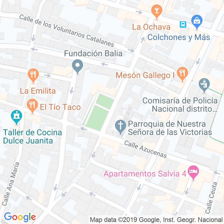 Código Postal calle Fray Junipero Serra en Madrid