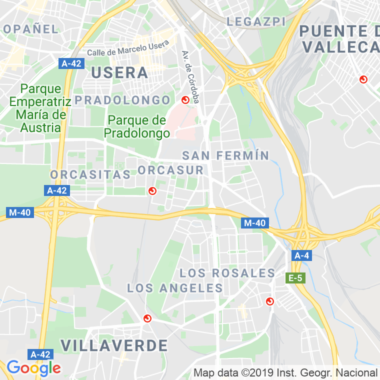 Código Postal calle Andalucia, Hasta El Km. 8, 500, avenida en Madrid