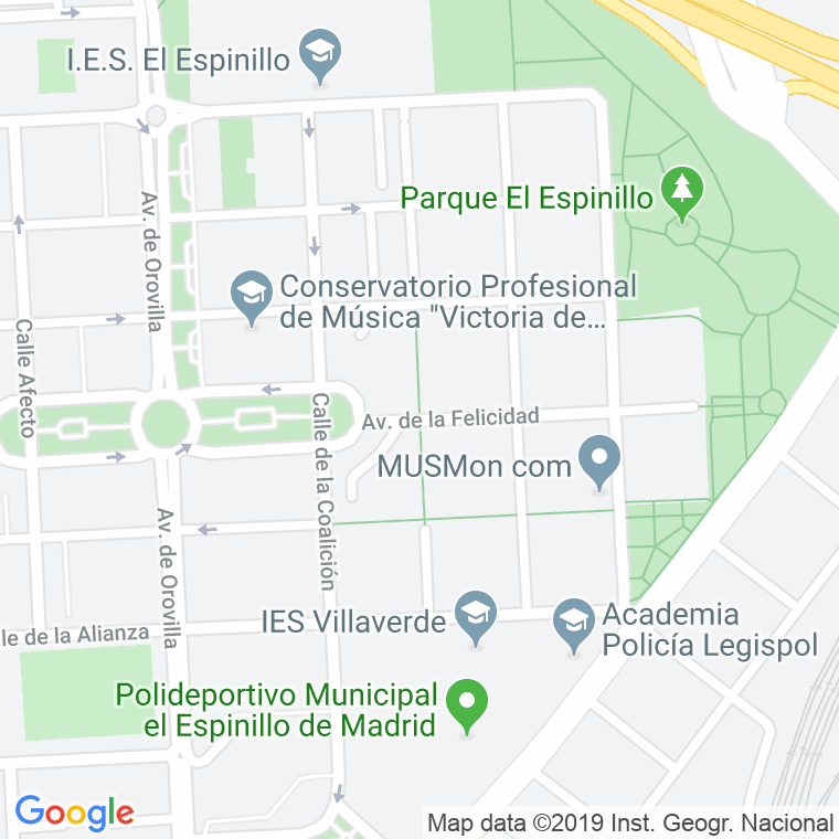 Código Postal calle Avenencia, De La, pasaje en Madrid