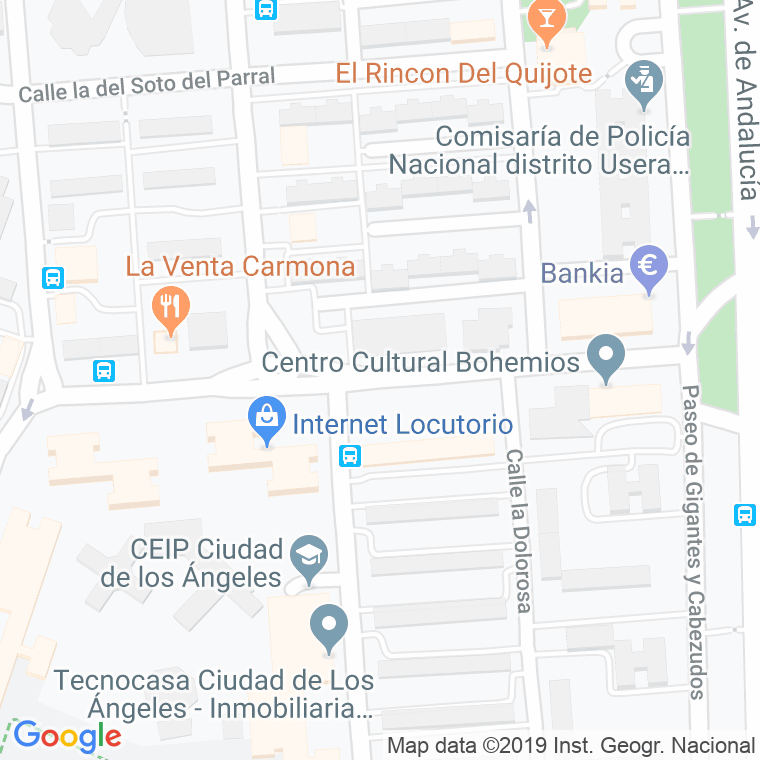 Código Postal calle Bohemios en Madrid