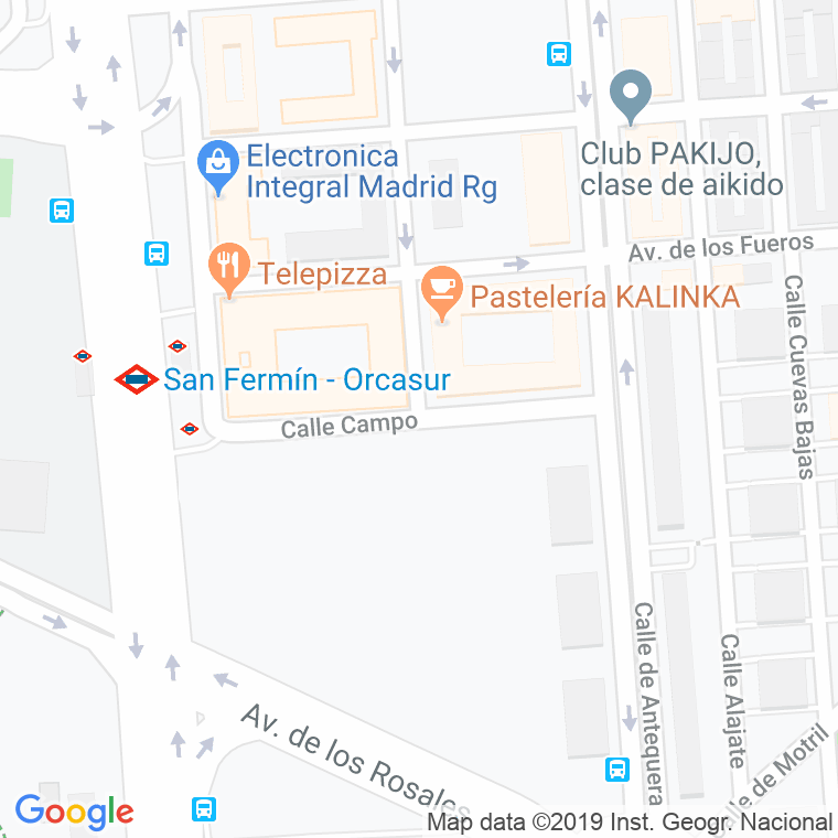 Código Postal calle Campo en Madrid