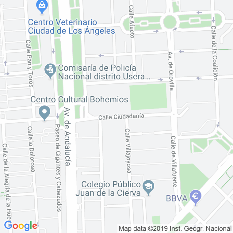 Código Postal calle Ciudadania en Madrid