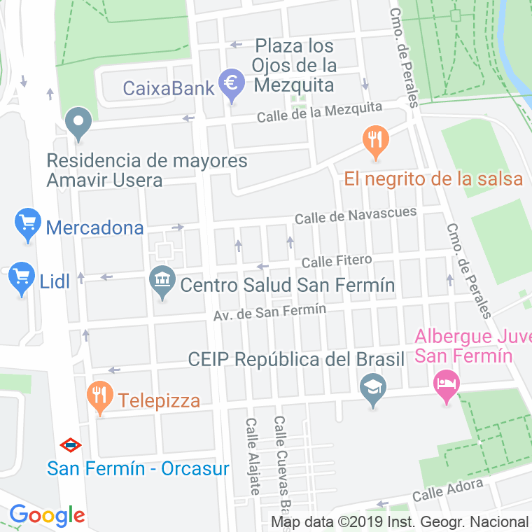 Código Postal calle Fitero en Madrid