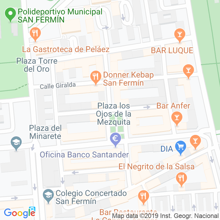 Código Postal calle Generalife en Madrid