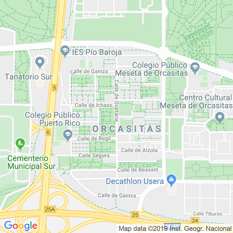 Código Postal calle Guetaria en Madrid