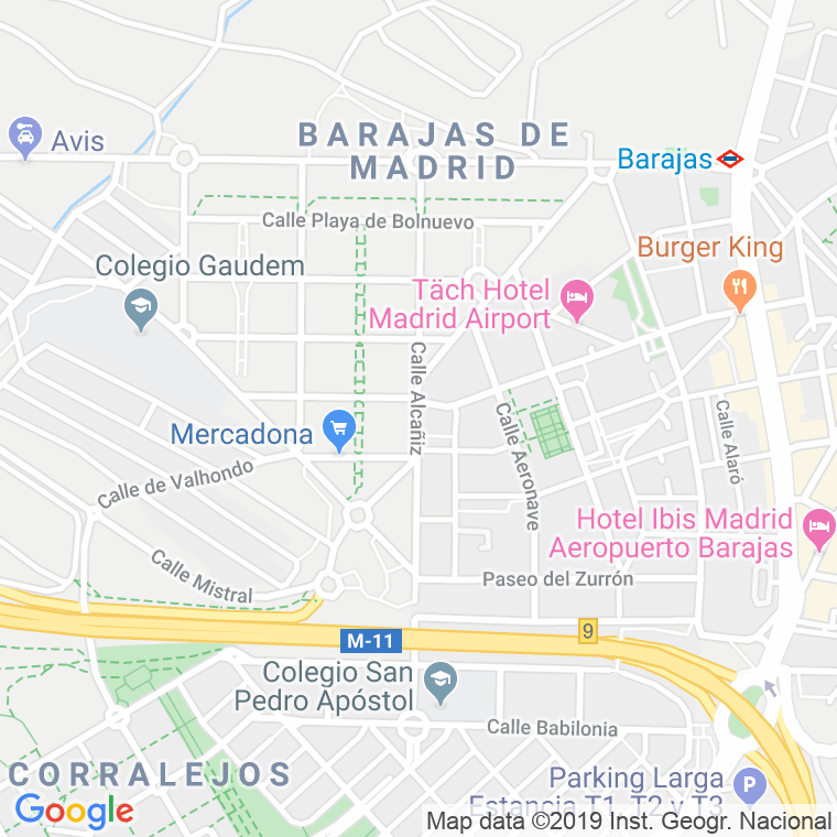 Código Postal calle Alcañiz en Madrid