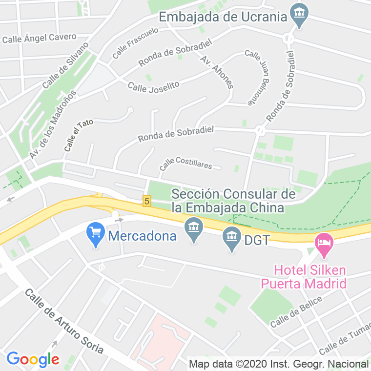 Código Postal calle Carondolet, avenida en Madrid