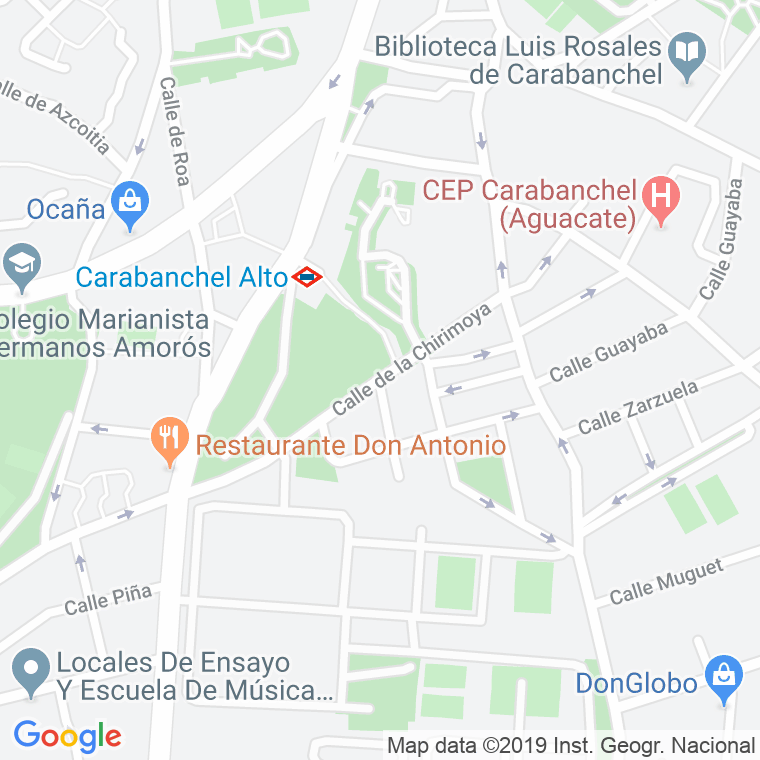 Código Postal calle Chirimoya en Madrid
