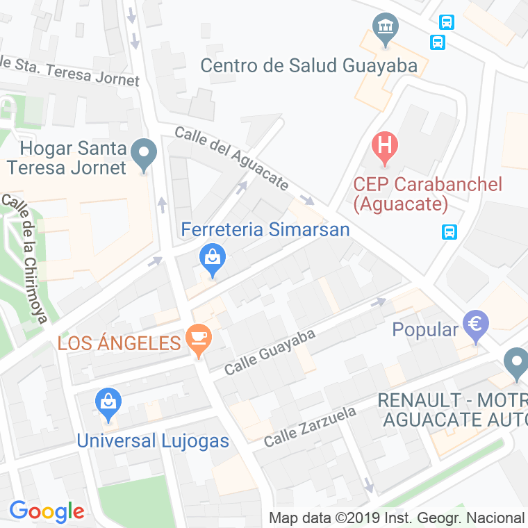 Código Postal calle Ciruela en Madrid