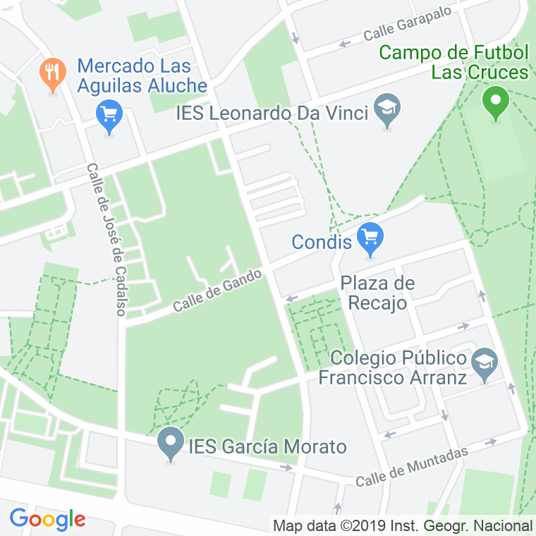 Código Postal calle Gando en Madrid