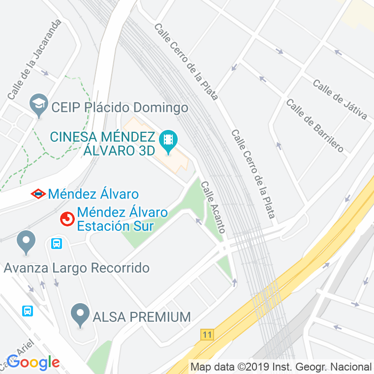 Código Postal calle Acanto en Madrid