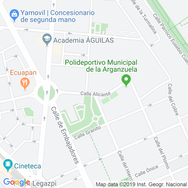 Código Postal calle Alicante en Madrid