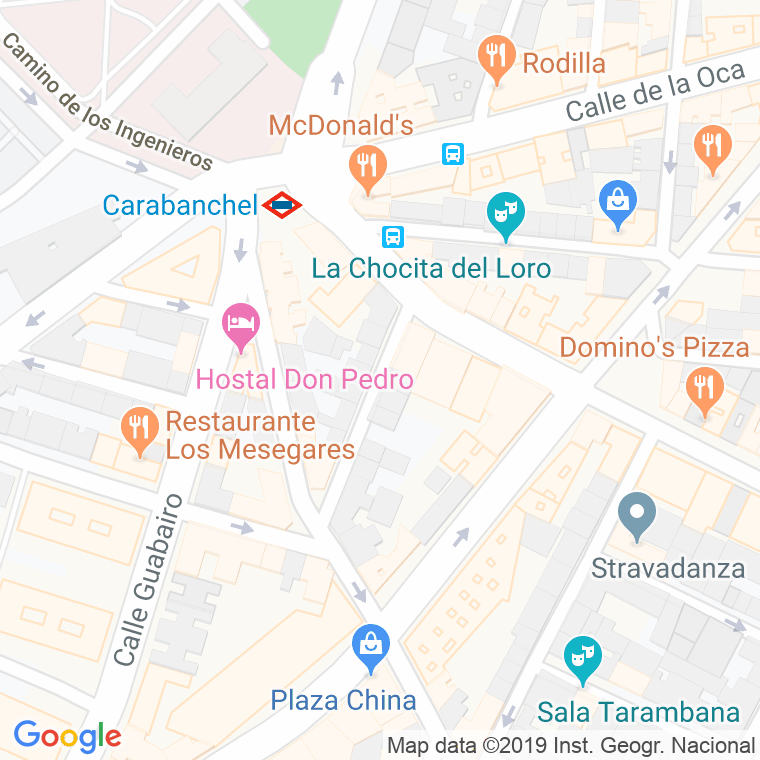 Código Postal calle Carlos Paino en Madrid
