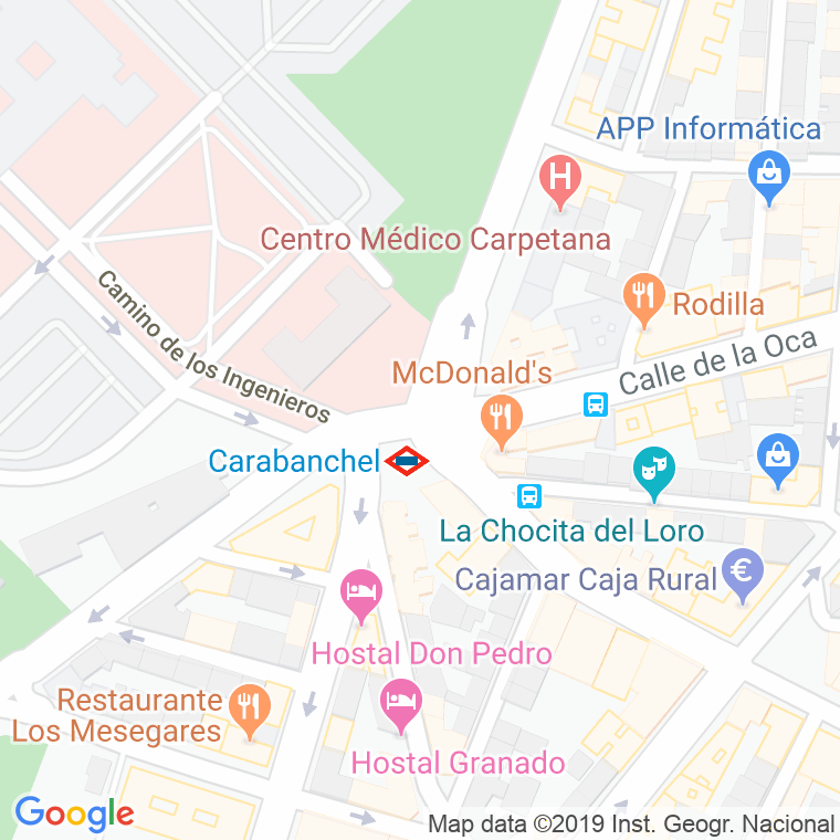 Código Postal calle Ejercito, glorieta en Madrid