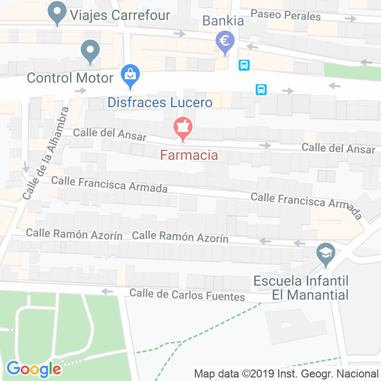 Código Postal calle Francisca Armada en Madrid