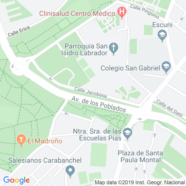 Código Postal calle Jacobinia en Madrid