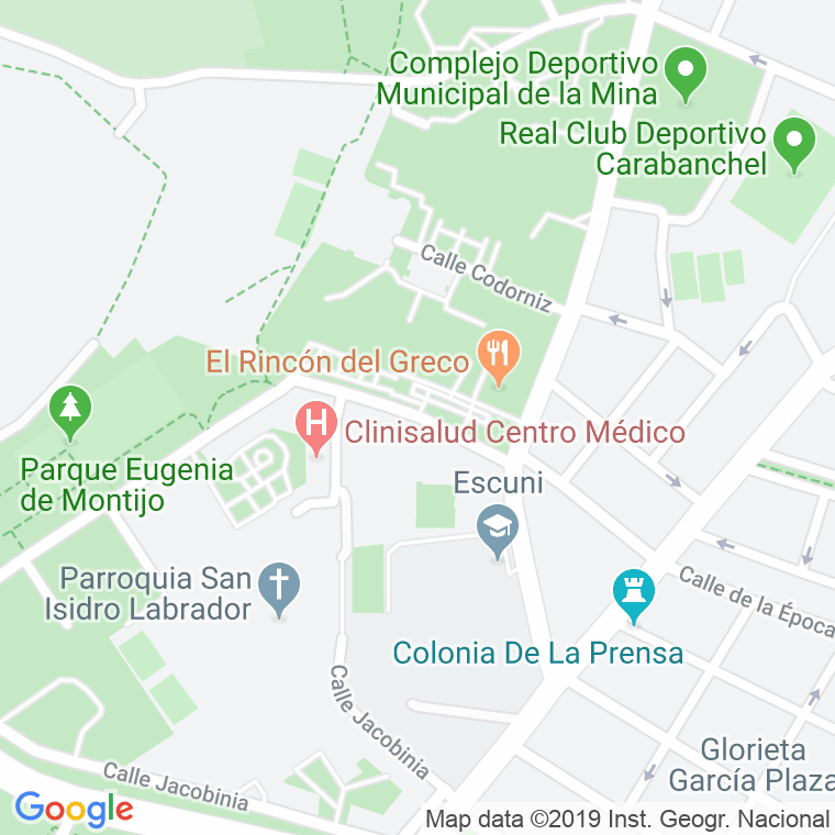 Código Postal calle Pinguino en Madrid