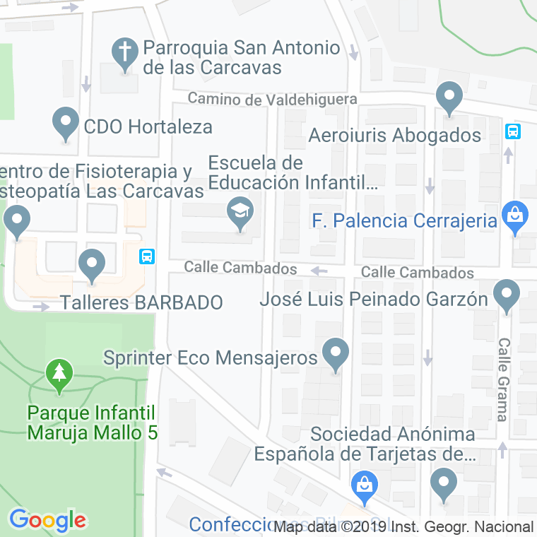 Código Postal calle Josefina Carabias en Madrid