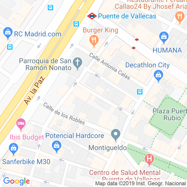 Código Postal calle Cerro De Garabitas en Madrid