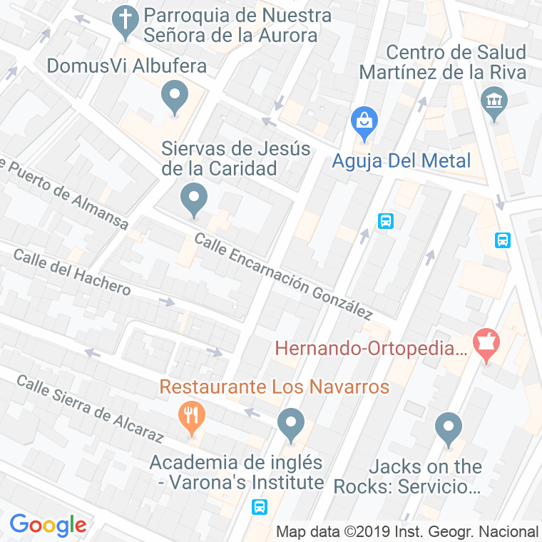 Código Postal calle Encarnacion Gonzalez en Madrid