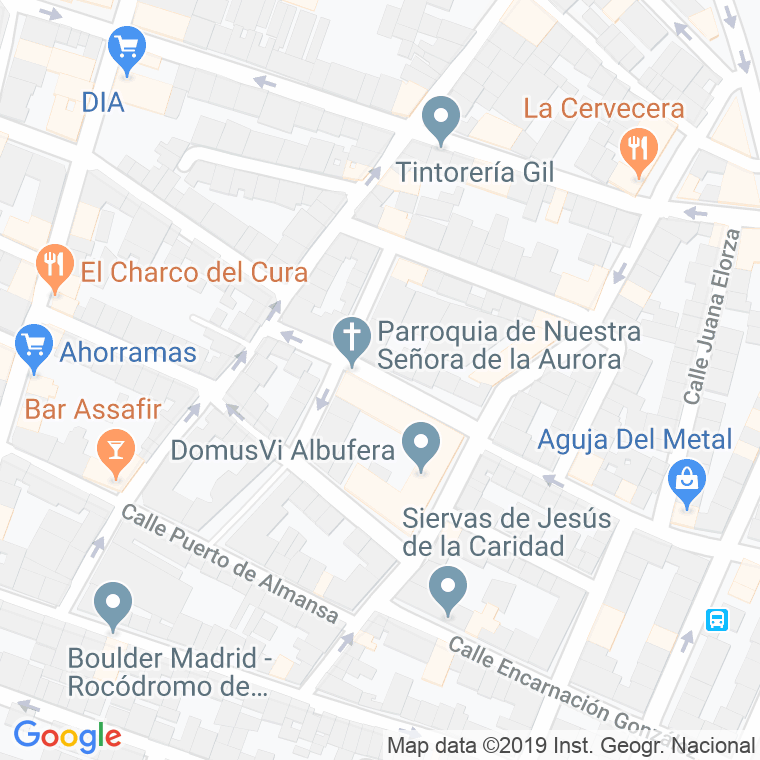 Código Postal calle Gregorio Sanz (Vallecas) en Madrid