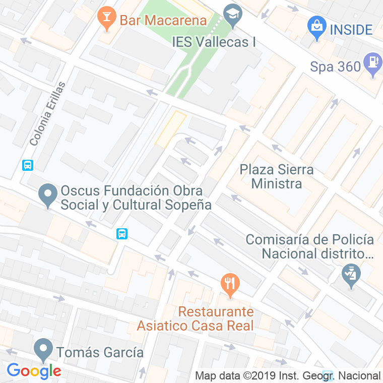 Código Postal calle Maria Paz Unciti en Madrid