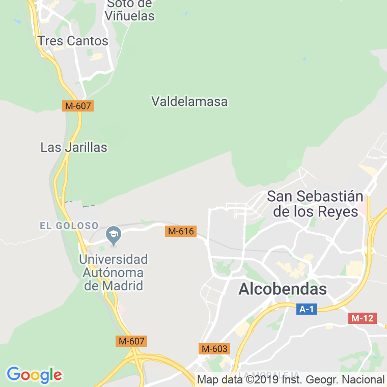 Código Postal calle Balcon Norte, urbanizacion en Alcobendas y La Moraleja