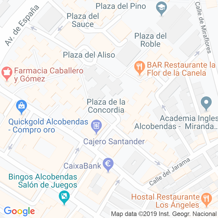 Código Postal calle Concordia, plaza en Alcobendas y La Moraleja