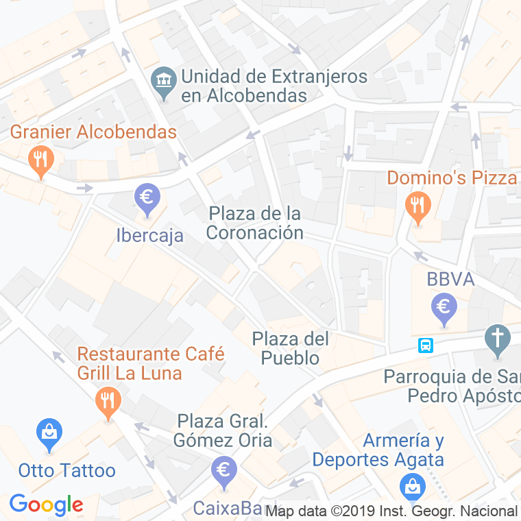 Código Postal calle Coronacion, plaza en Alcobendas y La Moraleja