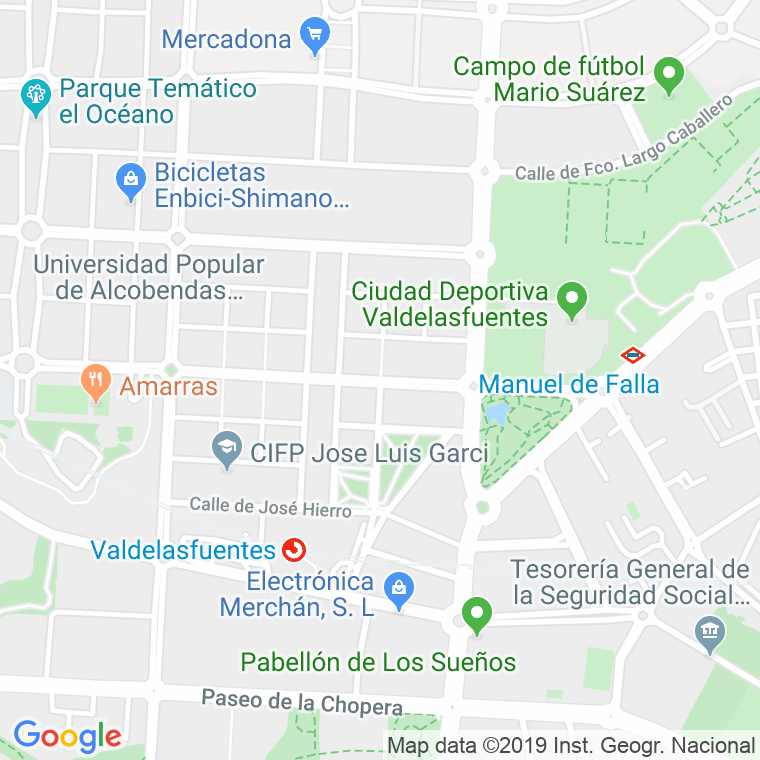 Código Postal calle Dolores Ibarruri en Alcobendas y La Moraleja