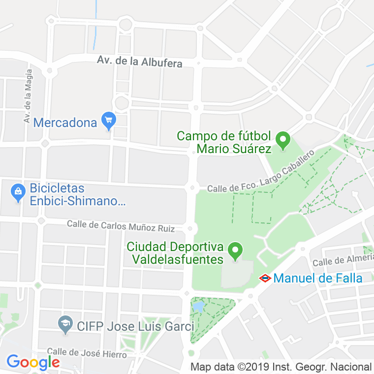 Código Postal calle Francisco Largo Caballero en Alcobendas y La Moraleja