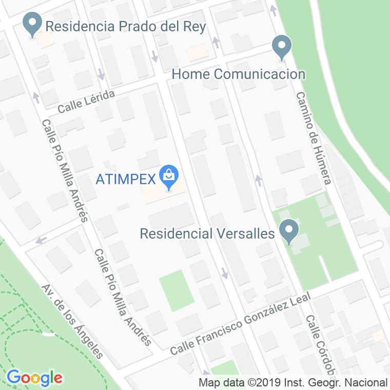 Código Postal calle Almeria en Pozuelo de Alarcón