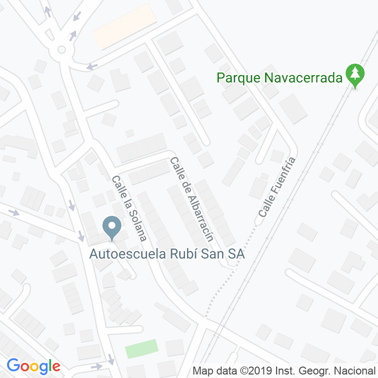 Código Postal calle Albarracin en Pozuelo de Alarcón