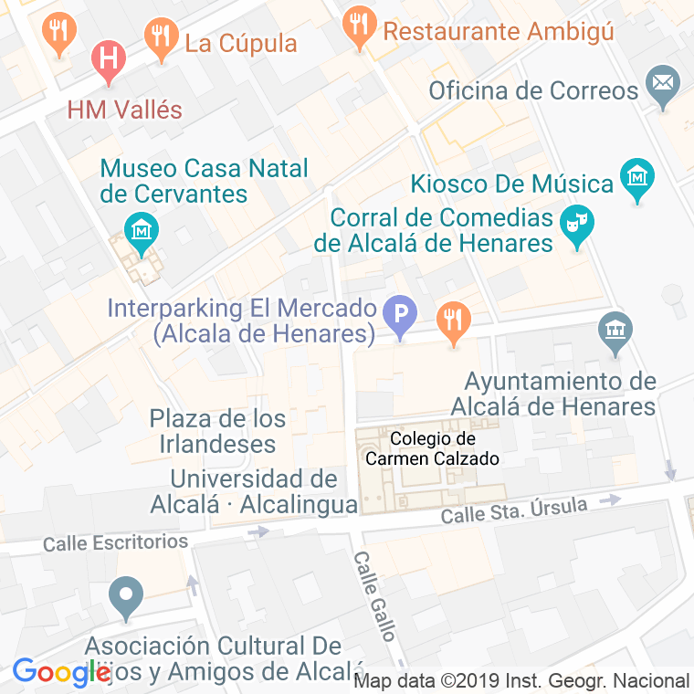 Código Postal calle Carmen Calzado en Alcalá de Henares