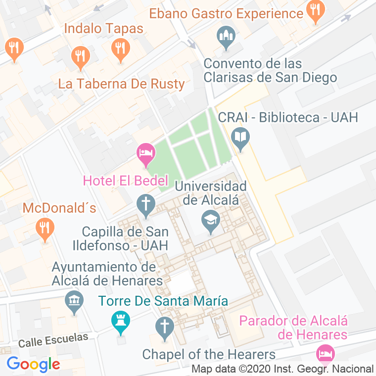 Código Postal calle Colegio De Los Vizcainos, plaza en Alcalá de Henares