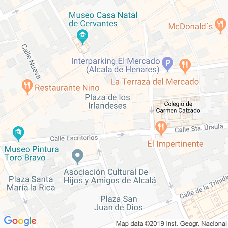 Código Postal calle Irlandeses, Los, plaza en Alcalá de Henares