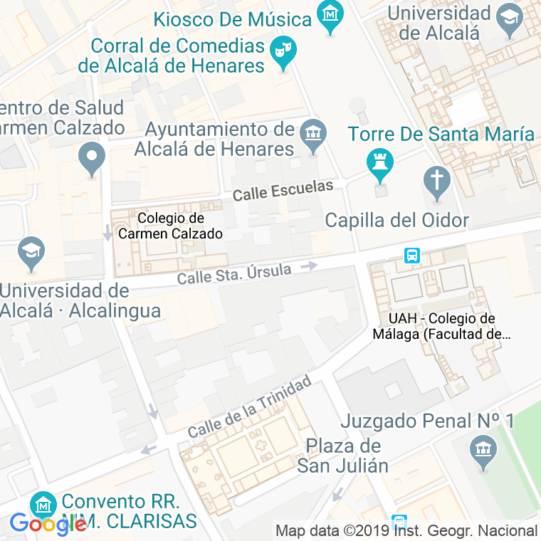 Código Postal calle Santa Ursula en Alcalá de Henares