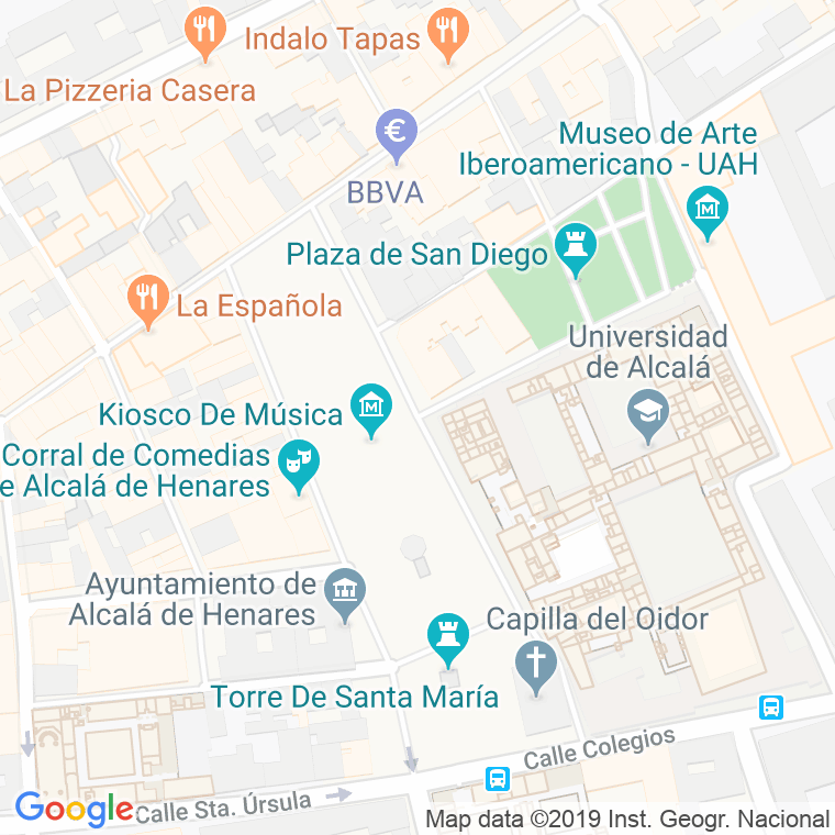 Código Postal calle Andres Manuel Del Rio, plaza en Alcalá de Henares