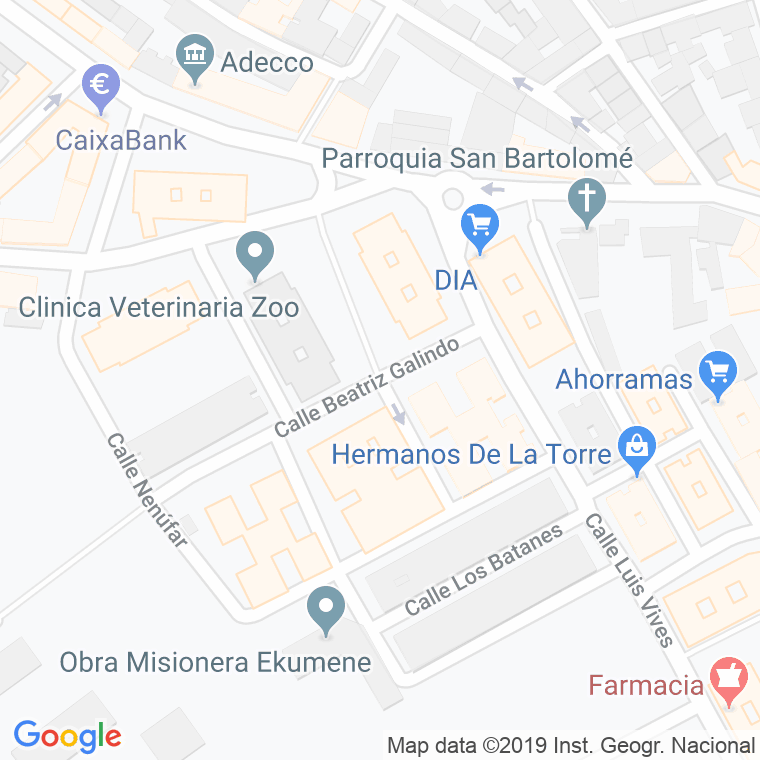 Código Postal calle Beatriz Galindo, travesia en Alcalá de Henares