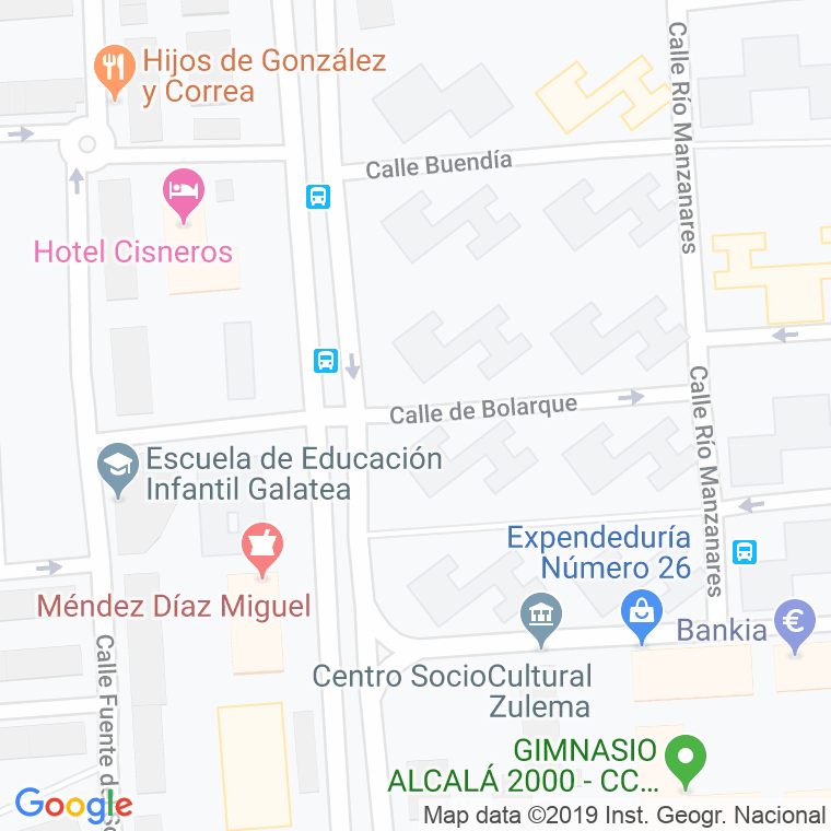 Código Postal calle Bolarque en Alcalá de Henares