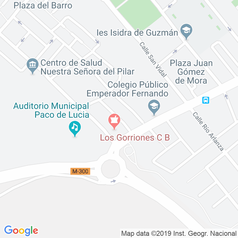 Código Postal calle Duquesa De Medinaceli en Alcalá de Henares