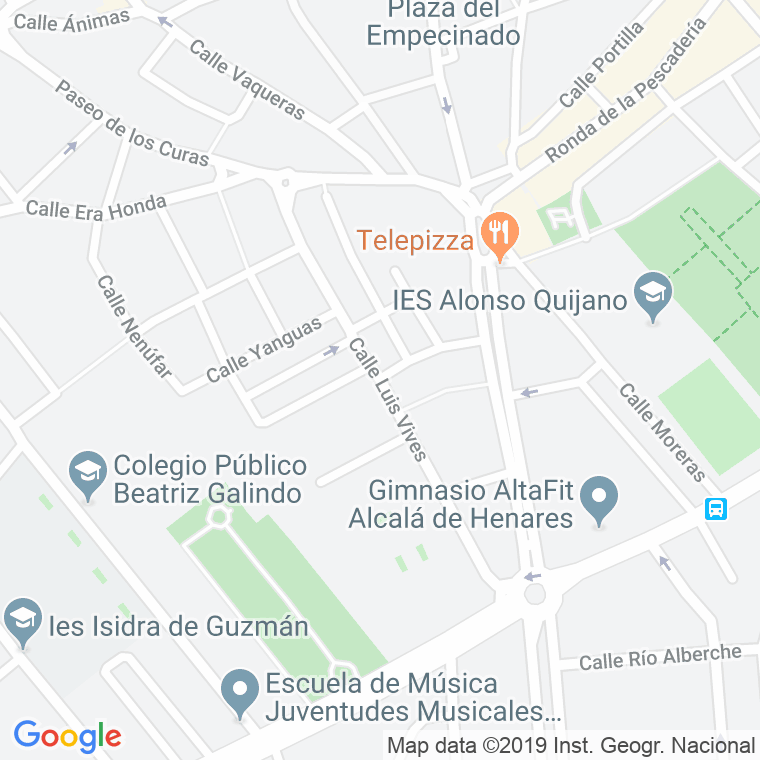 Código Postal calle Luis Vives en Alcalá de Henares