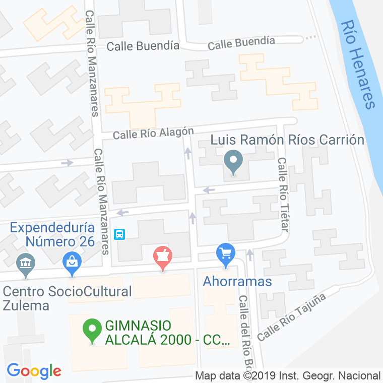Código Postal calle Rio Escabas en Alcalá de Henares