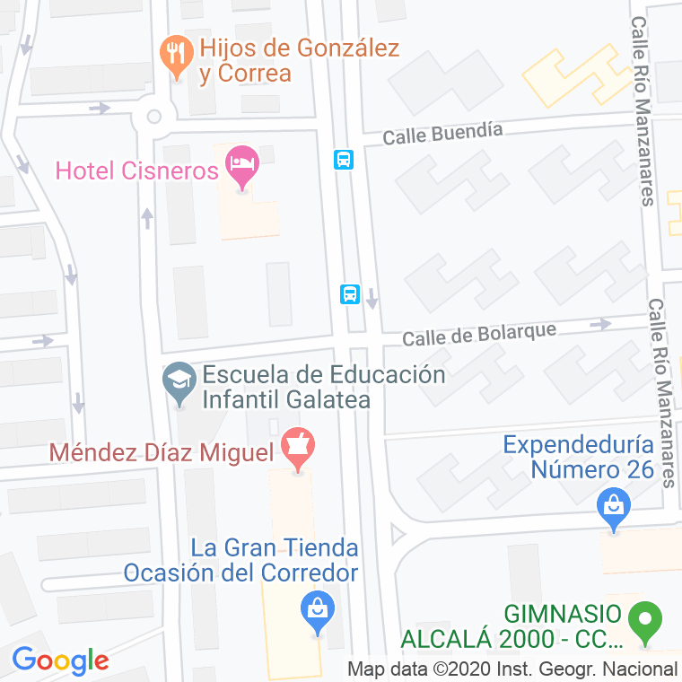 Código Postal calle Rio Jabalon en Alcalá de Henares