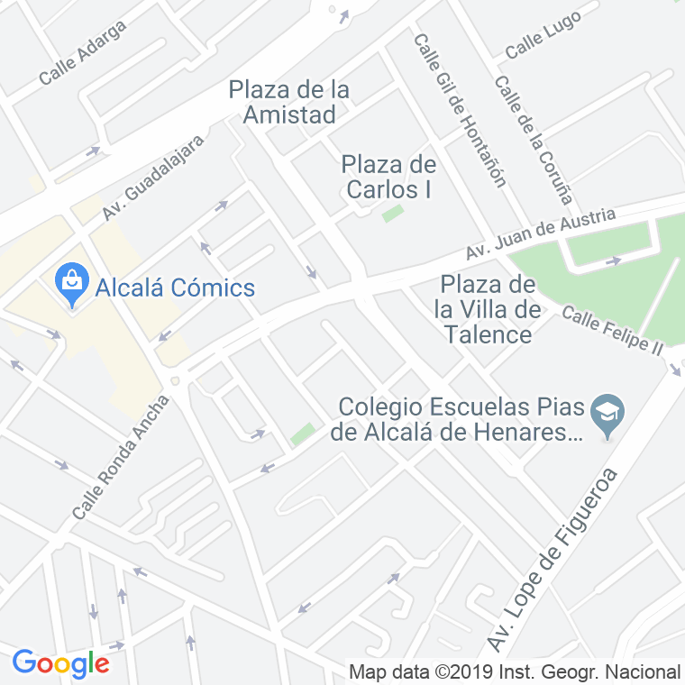 Código Postal calle Carlos Segundo en Alcalá de Henares