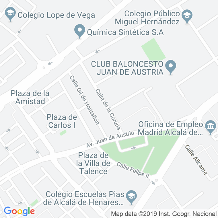 Código Postal calle Coruña, De La en Alcalá de Henares