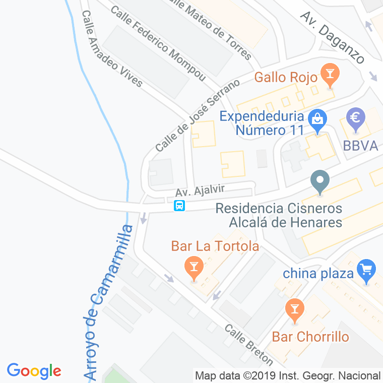 Código Postal calle Ajalvir en Alcalá de Henares
