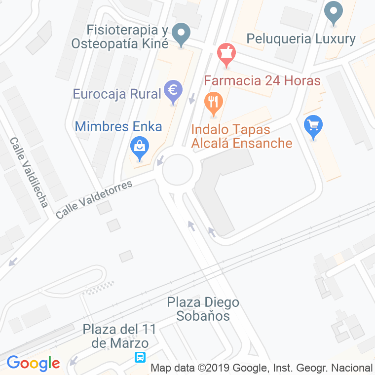 Código Postal calle Alovera, rotonda en Alcalá de Henares