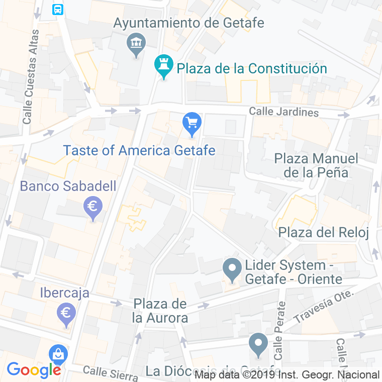 Código Postal calle Agustin De La Cruz en Getafe